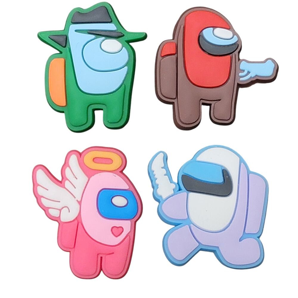 Among Us Shoe Charms Lot of 4 Bundle Kids Boys‎ Girls Accessories Christmas Gift